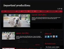 Tablet Screenshot of importantproductions.com